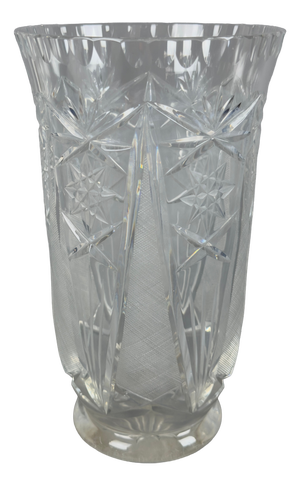 Vintage Bohemian Crystal Vase, 1960s
