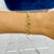 Metal Vintage 18k Yellow Gold Emerald Diamond Graduated Articulated Curb Link Bracelet For Sale - Image 7 of 7