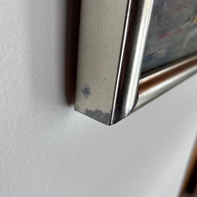 Textile 1960s Vintage Framed Oil Painting on Canvas, Signed by the Artist For Sale - Image 7 of 10