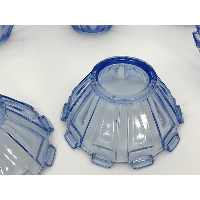 Mid-Century Modern Art Deco Murano Glass Serving Bowl, Italy, 1930s, Set of 13 For Sale - Image 3 of 16
