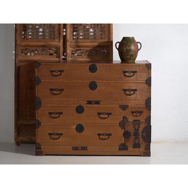 Antique Japanese Tansu in Wood For Sale - Image 15 of 16