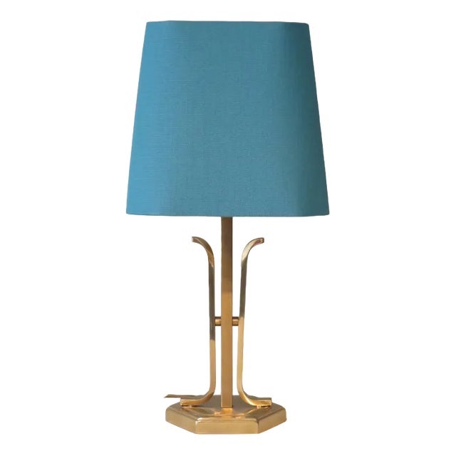 Mid-Century Brass Table Lamp, 1960s For Sale