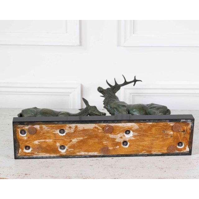 Realism Mid 20th Century Louis-Albert Carvin Stag and Doe Sculpture For Sale - Image 3 of 11