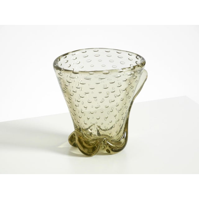 Vintage Light Green Mouth-Blown Murano Vase by Carlo Scarpa for Venini, 1960s For Sale - Image 6 of 18