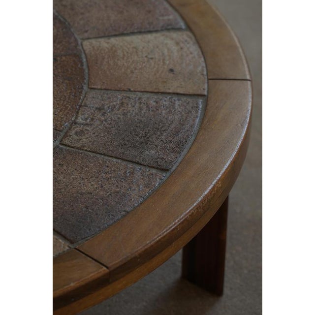Mid-Century Danish Wood Coffee Table with Ceramic Tile Top by Tue Poulsen, 1970s For Sale - Image 10 of 18