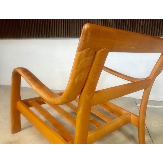 Bentwood & Leather Lounge Chair from Komfort For Sale - Image 17 of 18