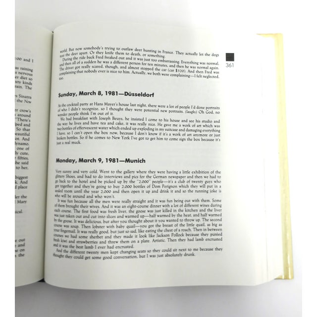 Andy Warhol Diaries, Hard-Cover Library or Coffee Table Book, 1989 For Sale - Image 10 of 13