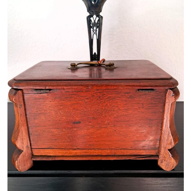 Wood Antique George III Tea Caddy, 1800s For Sale - Image 7 of 13