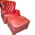 Upholstered in vibrant red leather, this set features classic design elements: Elegant Details: Deep button tufting on the...
