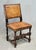 Spanish Revival Antique Spanish / Renaissance Revival Oak and Leather Side Chairs - Set of 3 For Sale - Image 3 of 12