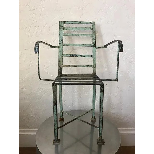 Metal 1940s Vintage Handcrafted Industrial Machine Age Welded Chair For Sale - Image 7 of 7
