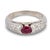 Contemporary 1980s Bvlgari Ruby Diamond 18k Yellow Gold Engagement Ring, Size 7 For Sale - Image 3 of 6