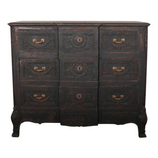 French Painted Breakfront Commode For Sale