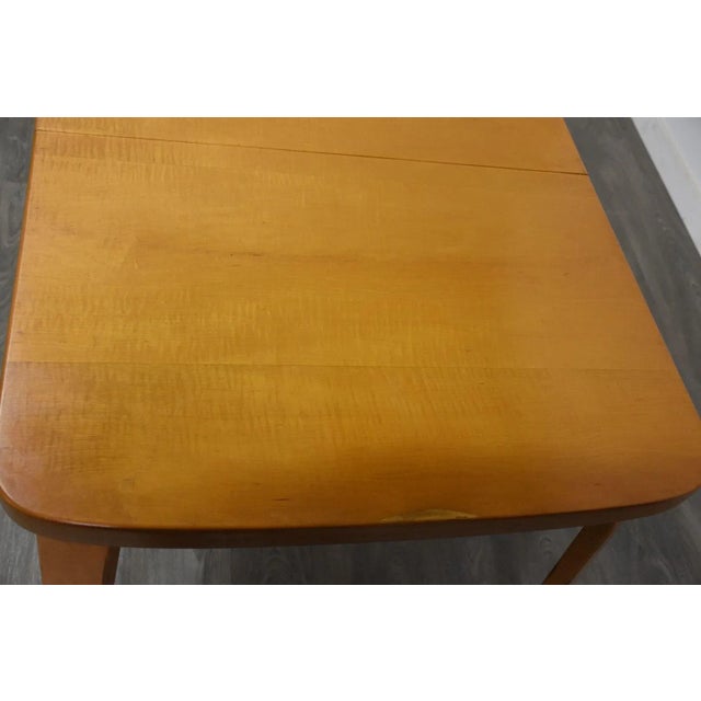 1940s Curly Maple Dining Table by Thaden Jordan For Sale - Image 5 of 10
