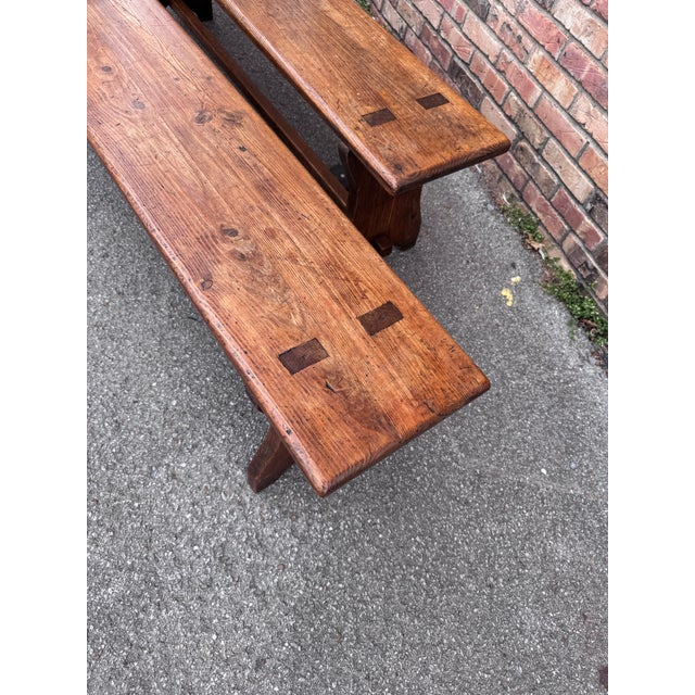 English 19th Century Pair of English Benches For Sale - Image 3 of 11