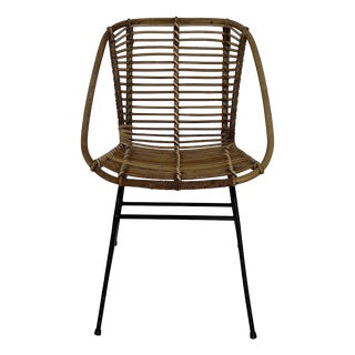 Vintage Wicker Rattan Chair, 1960s For Sale