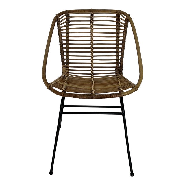Vintage Wicker Rattan Chair, 1960s For Sale