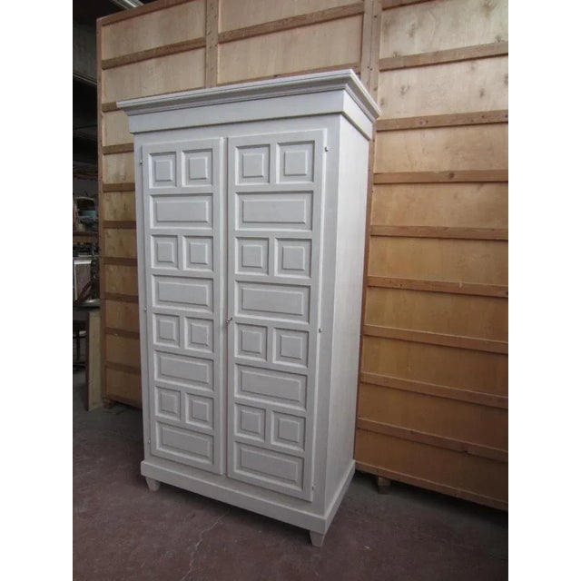 Lacquered Wardrobe in Poplar For Sale - Image 5 of 9