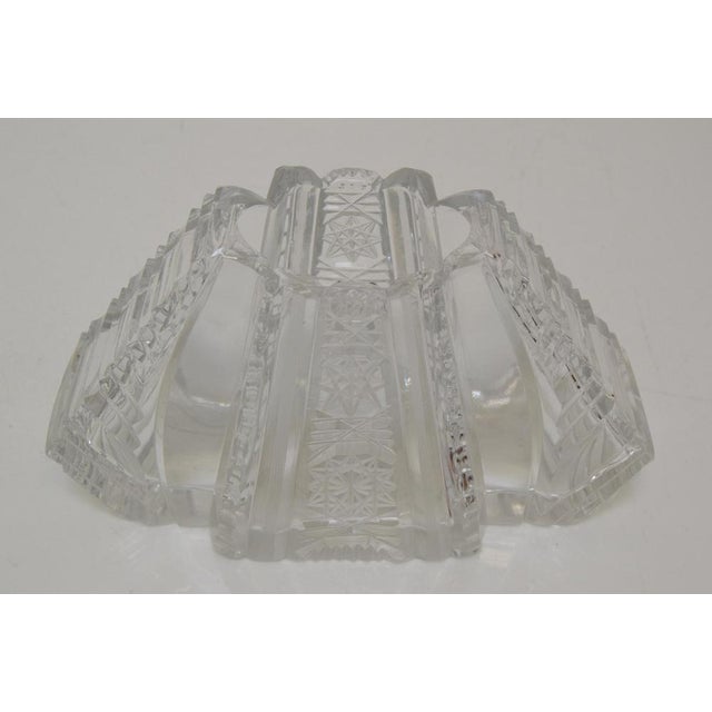 1950s Vintage Cut Crystal Glass Vase from Glasswork Novy Bor, 1950s For Sale - Image 5 of 12