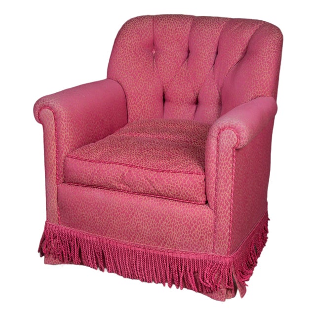 Sale 1980s Red Lounge Chair on Casters Reduced For Sale