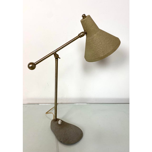 Mid-Century Shrink Varnish Adjustable Table Lamp, 1950s For Sale - Image 15 of 15