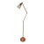 Rare Vintage Copper Floor Lamp With Brass Fittings and Glass Shade For Sale