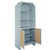 Contemporary Matthew Izzo Home Claudia Light Blue and Caned Door Etagere For Sale - Image 3 of 9