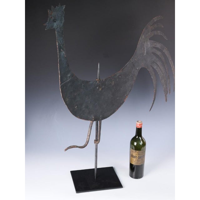 French Artist, Large Handcrafted Cockerel Sculpture, 1880, Iron For Sale - Image 3 of 18