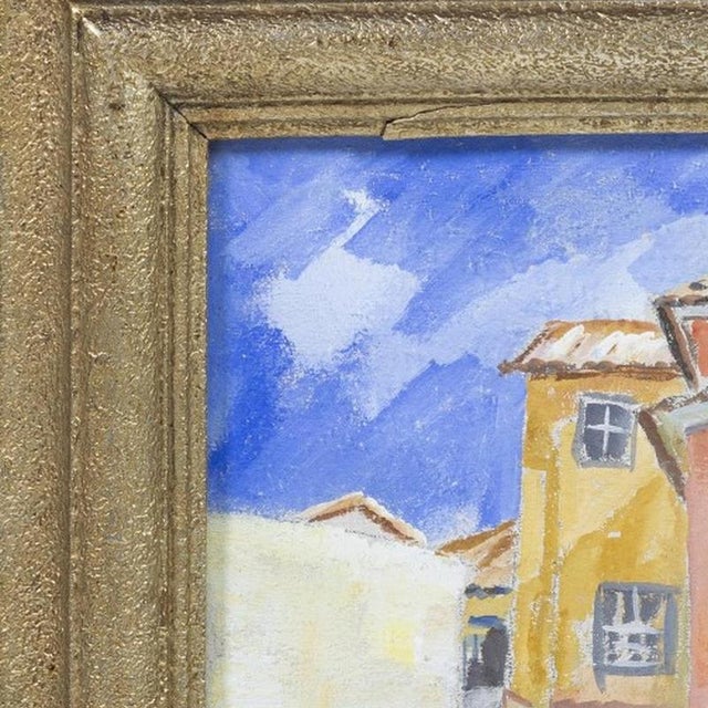 Watercolor - Antonio Sampaio - 1942 (signed). 'Street View of Porto'. Watercolor on paper. Signed and dated 1942....