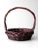 This vintage woven wood basket in a rich burgundy tone adds warmth and rustic charm to any home. Its tightly woven...