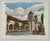 Hand colored lithograph by California artist Donald Harrah of Old Mission Santa Barbara. Water color over lithograph...