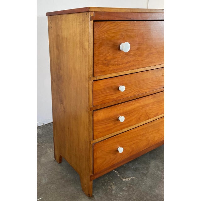 Early American Country Pine Dresser W/ Original Porcelain Knobs For Sale In Kansas City - Image 6 of 12