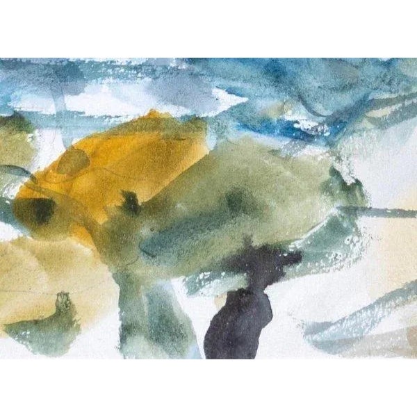 Late 20th Century "Villefond" Naturalistic Aquarelle Painting on Paper by Marcel Saint-Jean For Sale - Image 10 of 11