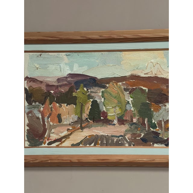 Olle Blomberg, Landscape, 1976, Oil Painting on Canvas, Framed For Sale - Image 9 of 18