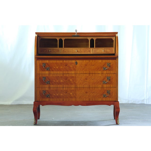 Mid-Century Modern Danish Secretaire in Cherry by Edmund Jørgensen, 1950s For Sale - Image 3 of 18
