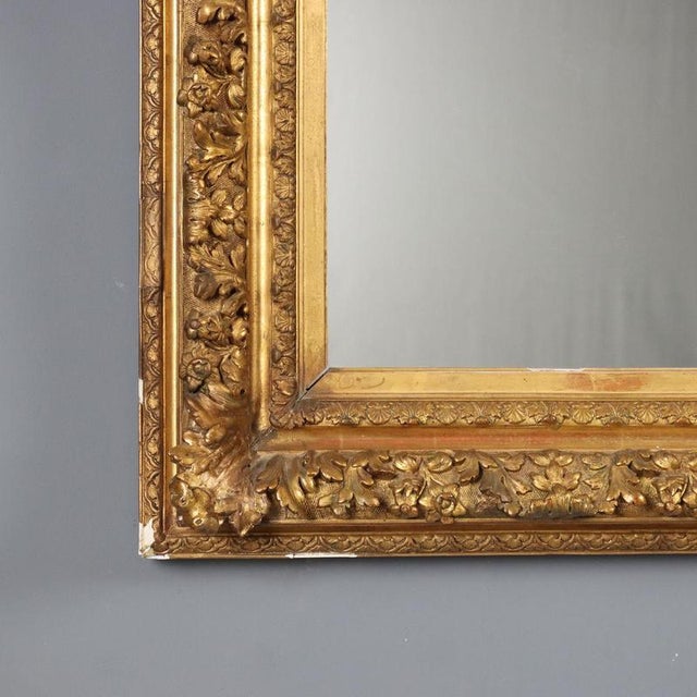 Mirror with Gilt Fir Frame For Sale - Image 5 of 11