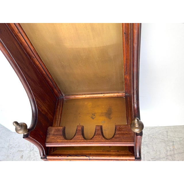 Italian Rustic Neoclassical Hanging Rifle Cabinet Fruitwood and Brass, C. 1950s For Sale - Image 15 of 18