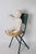 Metal Green Mia Folding Chair with Rush Seat attributed to Giorgio Cattelan, Italy, 1980s For Sale - Image 7 of 18