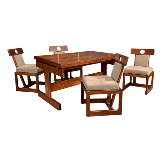 “Cuiaba” Dining Set in Hardwood, Sergio Rodrigues, 1970s For Sale