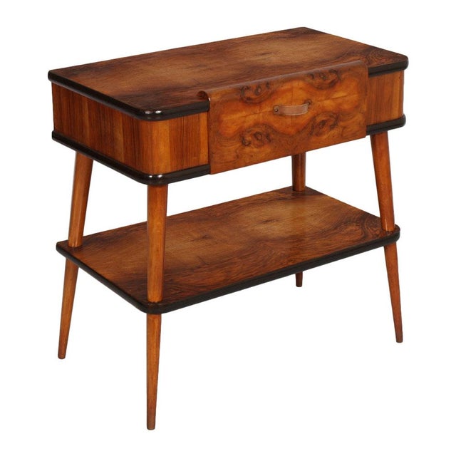 Walnut Burl Record Player Cabinet by Lesa, Italy, 1940s For Sale - Image 6 of 6