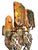 1920s 1920s Spanish Revival Wall Sconces With Mica Shields and Original Polychrome Finish - Set of 8 For Sale - Image 5 of 8