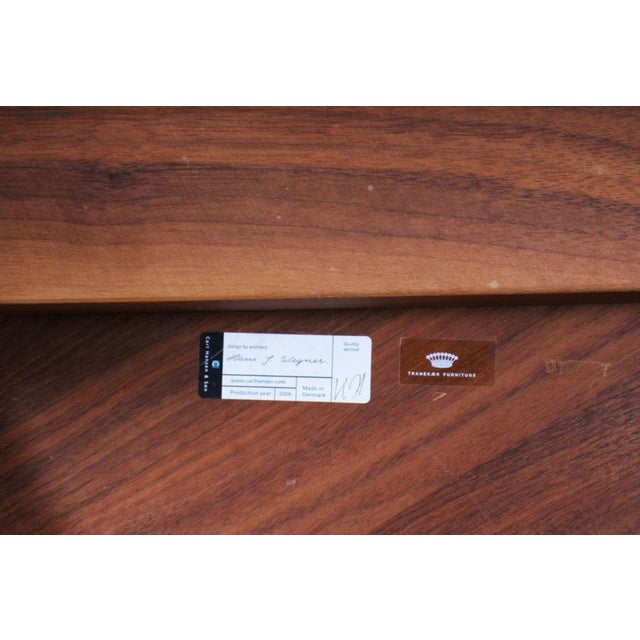 Shell Chairs with Table by Hans J. Wegner for Carl Hansen, 2006, Set of 2 For Sale - Image 6 of 8