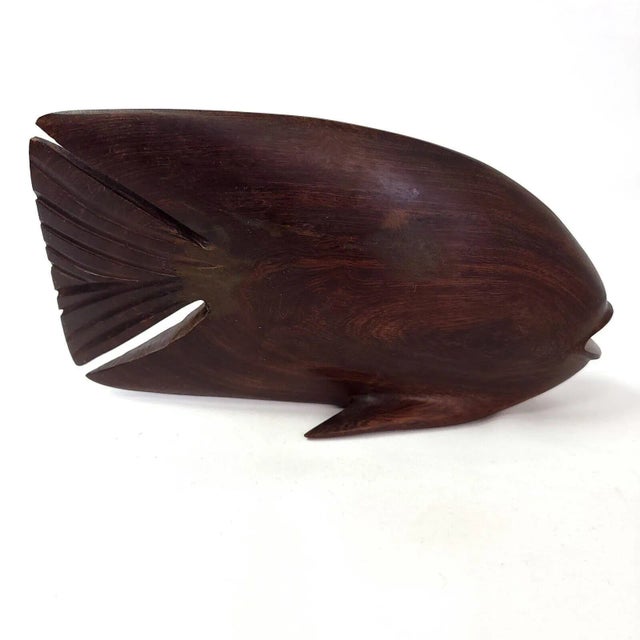 1980s Large Ironwood Angel Fish Wood Sculpture For Sale - Image 12 of 12