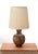 1960s Majolica Ceramic Table Lamp with Pleated Shade from Karlsruher Majolika, 1965 For Sale - Image 5 of 13