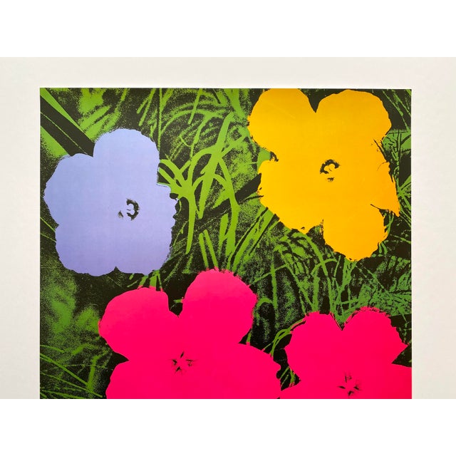 Mid-Century Modern Andy Warhol Foundation Vintage 1993 Offset Lithograph Print Pop Art Poster " Flowers " 1970 For Sale - Image 3 of 11