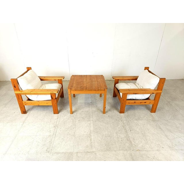 Vintage Pinewood Armchairs, 1980s, Set of 4 For Sale - Image 9 of 12