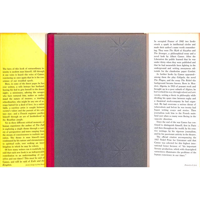 CAMUS, Albert [213] pp. Alfred A. Knopf 1958 First American Edition 7 3/4" x 5 1/2" Jacket design by Paul Rand Translated...
