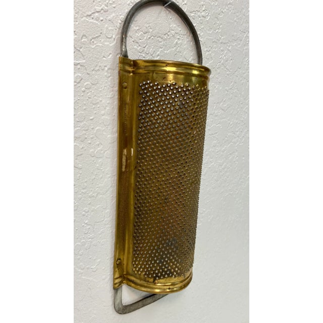 Gigantic Vintage Brass Double Handled Half Round Kitchen Grater From Germany. AKA The Big Knuckle Shredder. Great For...