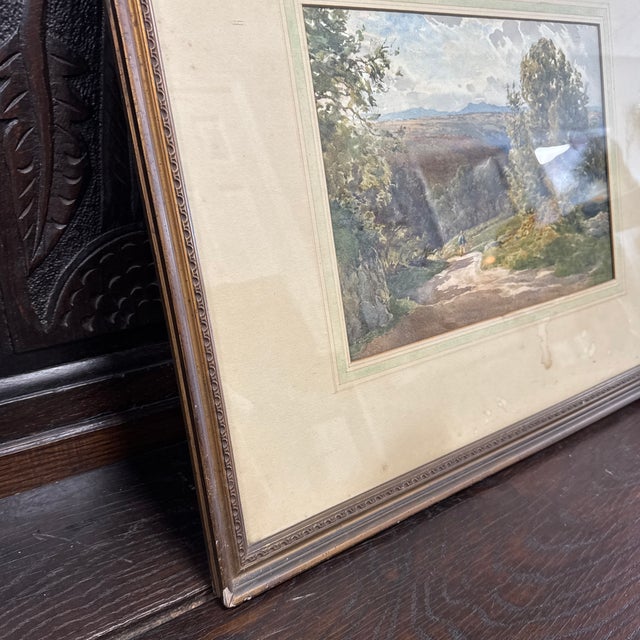 Antique English Landscape Watercolor For Sale In Naples, FL - Image 6 of 11
