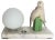 French Art Deco Marble Table Lamp with Parakeets, 1930s For Sale